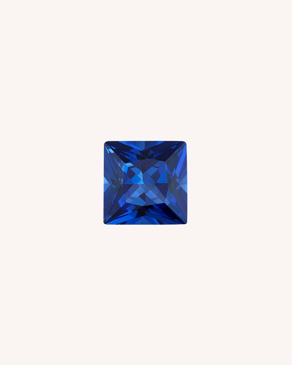Safir Lab-Grown Albastru, Patrat, 0.4 ct