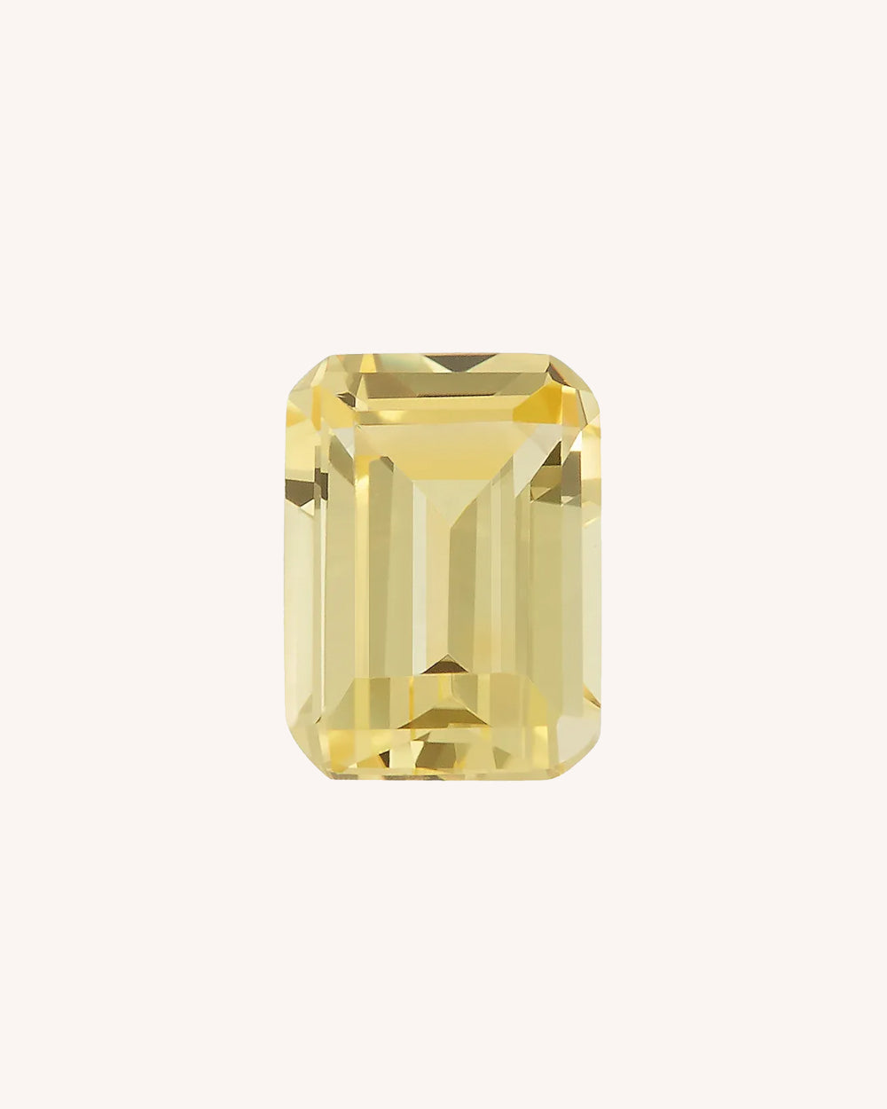 Safir Lab-Grown Galben, Octogon, 2.1 ct