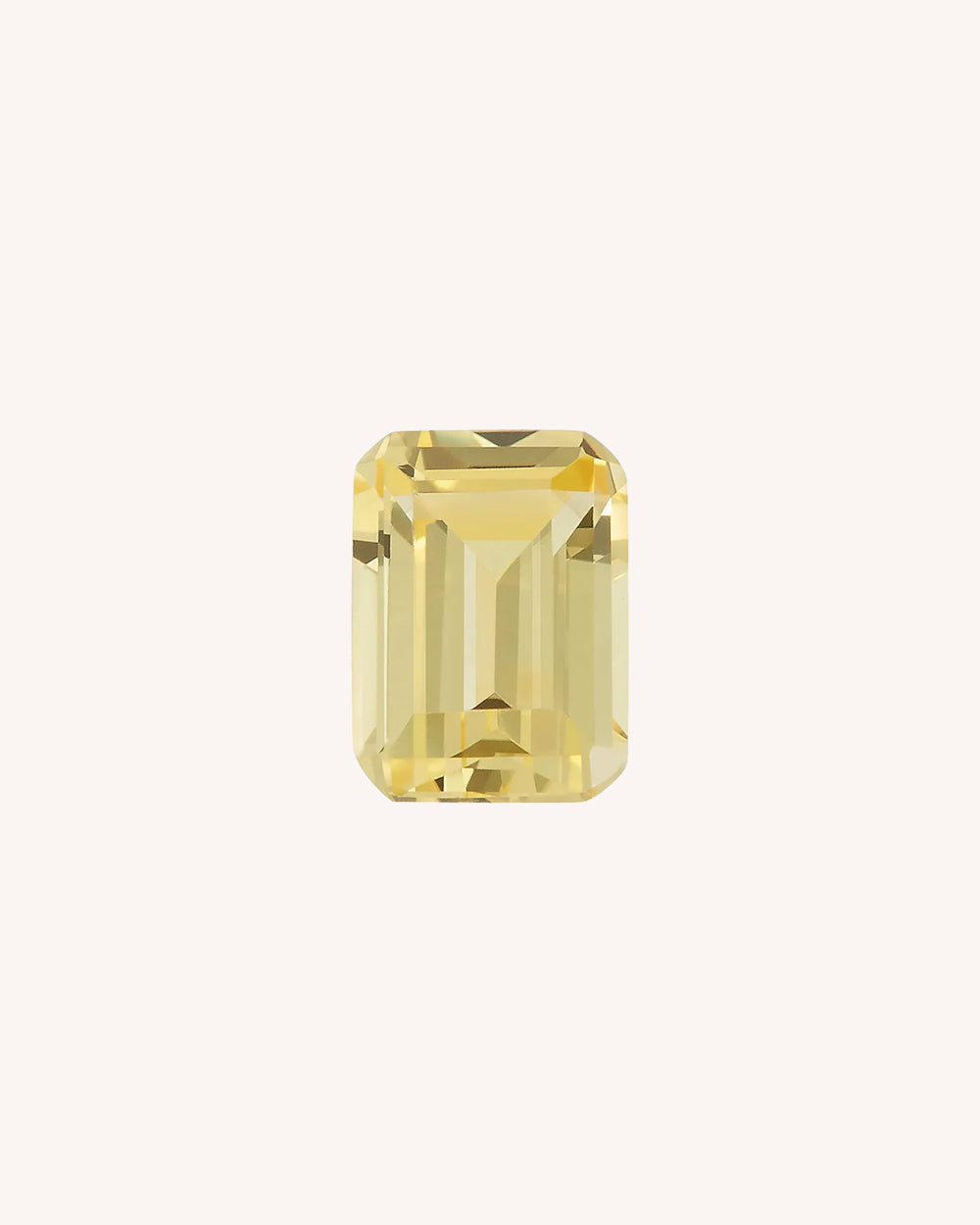Safir Lab-Grown Galben, Octogon, 0.85 ct