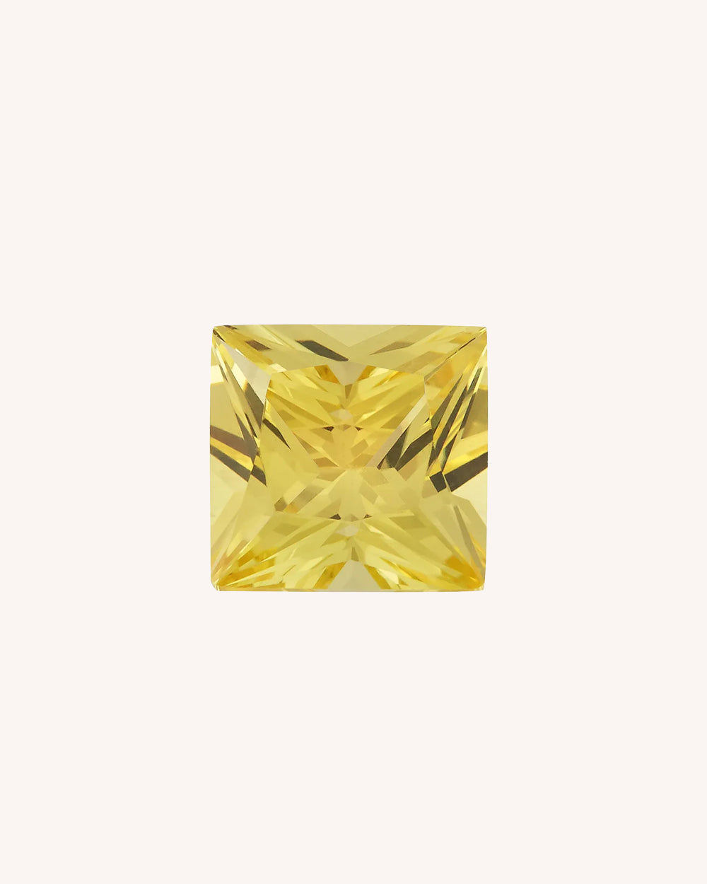 Safir Lab-Grown Galben, Patrat, 1.50 ct