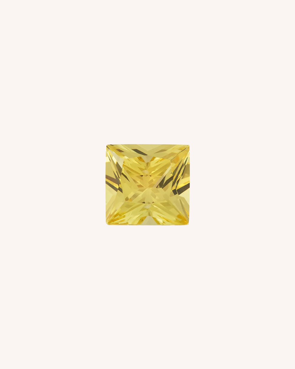 Safir Lab-Grown Galben, Patrat, 0.4 ct