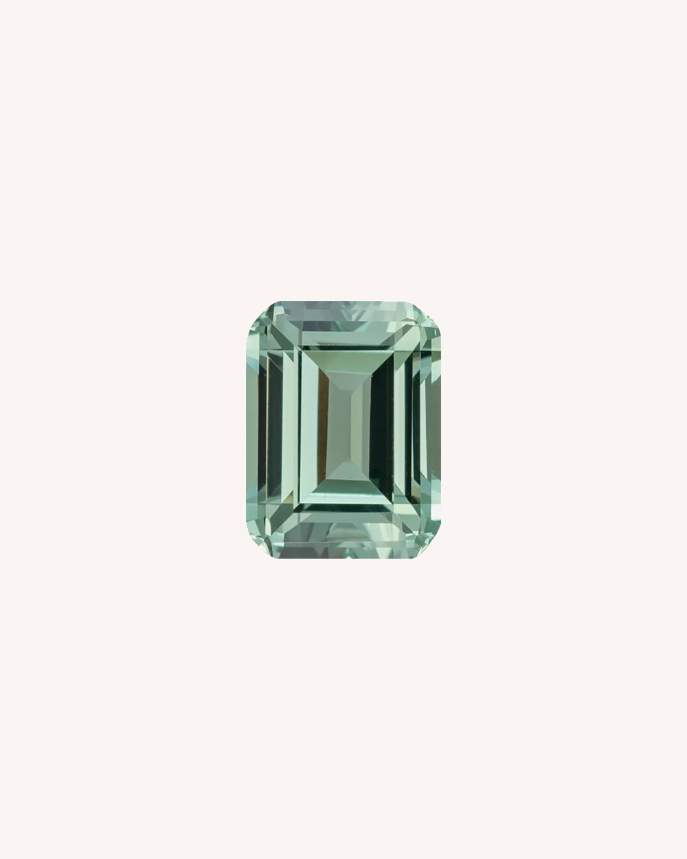 Safir Lab-Grown Verde, Octogon, 0.85 ct
