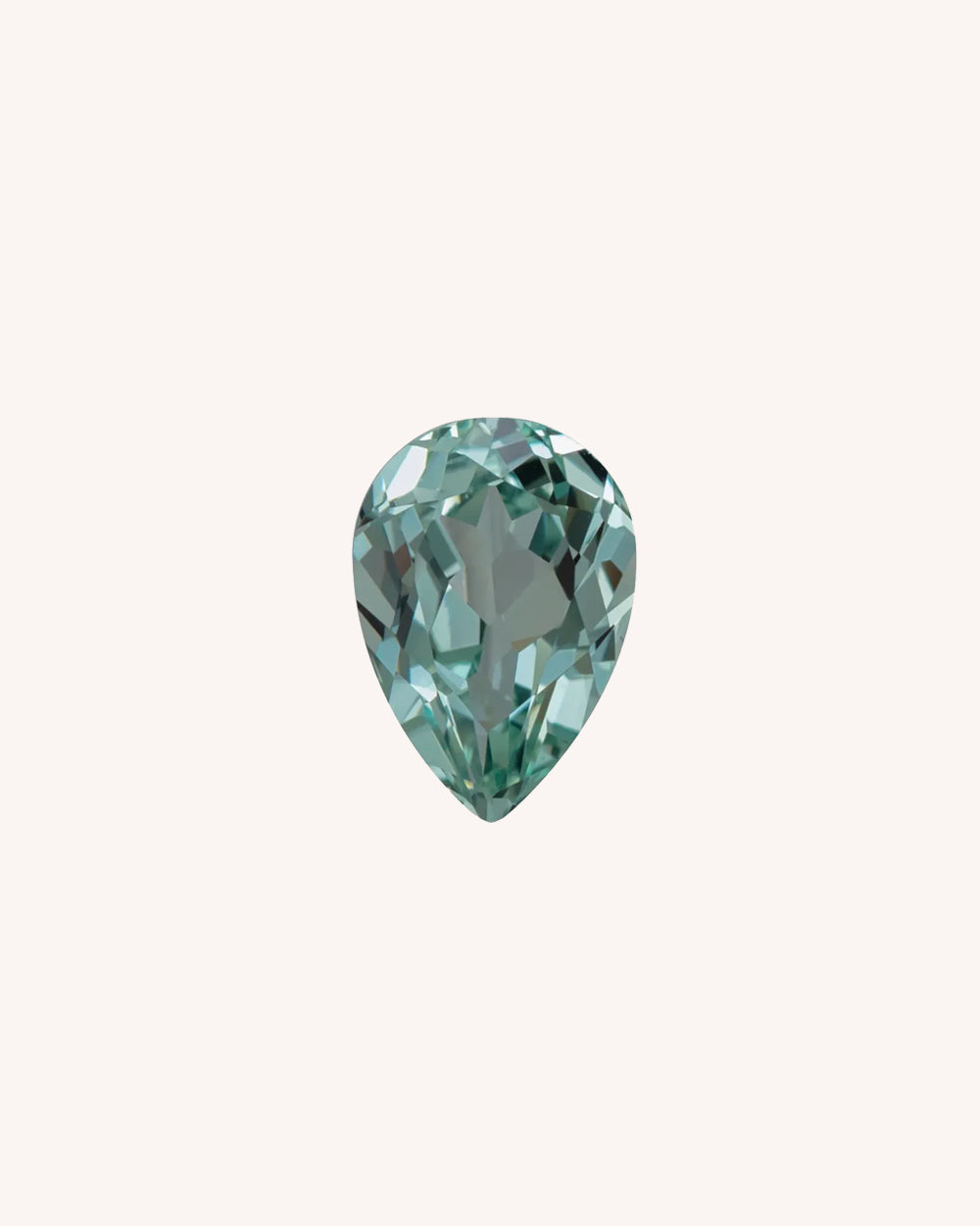 Safir Lab-Grown Verde, Para, 0.5 ct