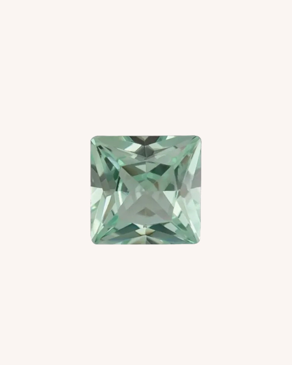 Safir Lab-Grown Verde, Patrat, 1.50 ct