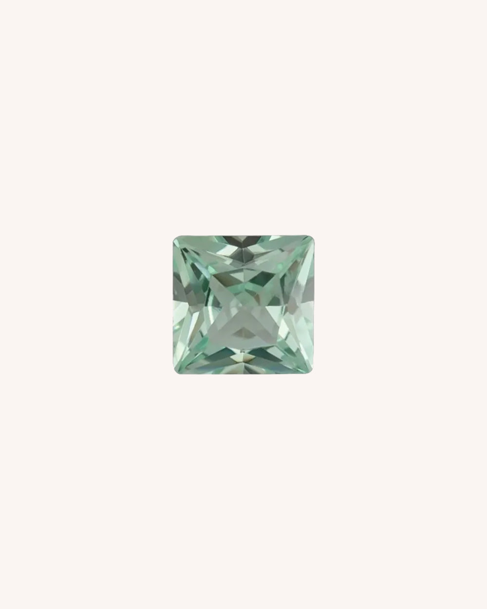 Safir Lab-Grown Verde, Patrat, 0.4 ct