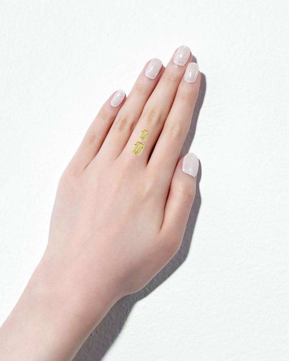 Safir Lab-Grown Galben, Octogon, 0.85 ct