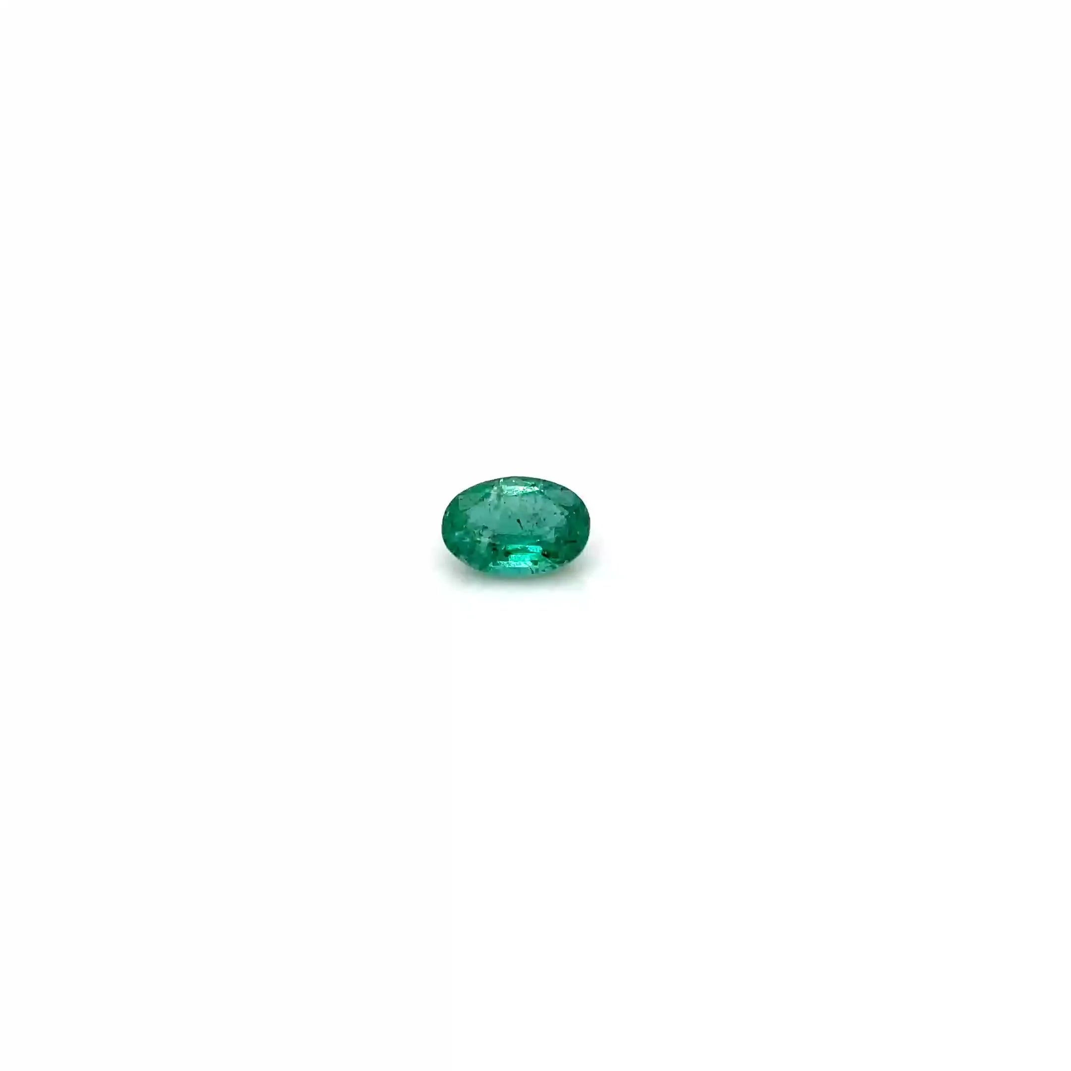 0.61ct Oval Natural Emerald (Colour Green, Clarity Slightly Included, Cut Faceted)
