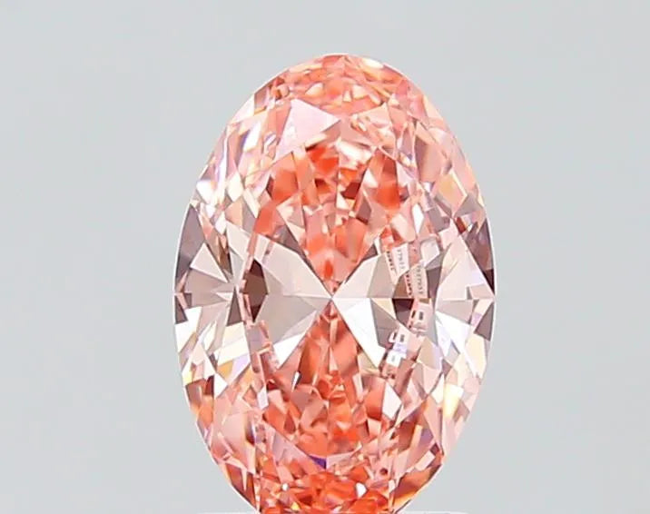 1.51ct Oval Lab Grown Diamond (Colour Fancy Vivid Pink, Clarity VVS2, IGI Certified)