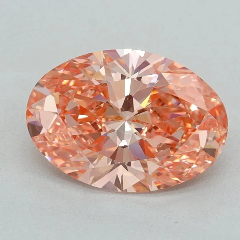 1.75ct Oval Lab Grown Diamond (Colour Fancy Vivid Pink, Clarity VVS1, IGI Certified)