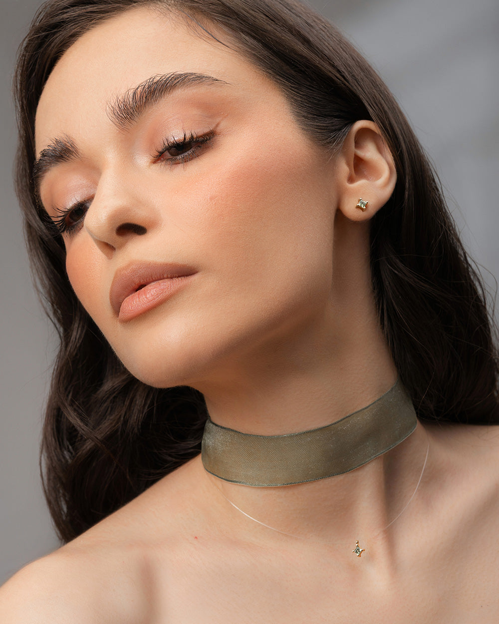 Colier guta Pistachio Green cu peridot