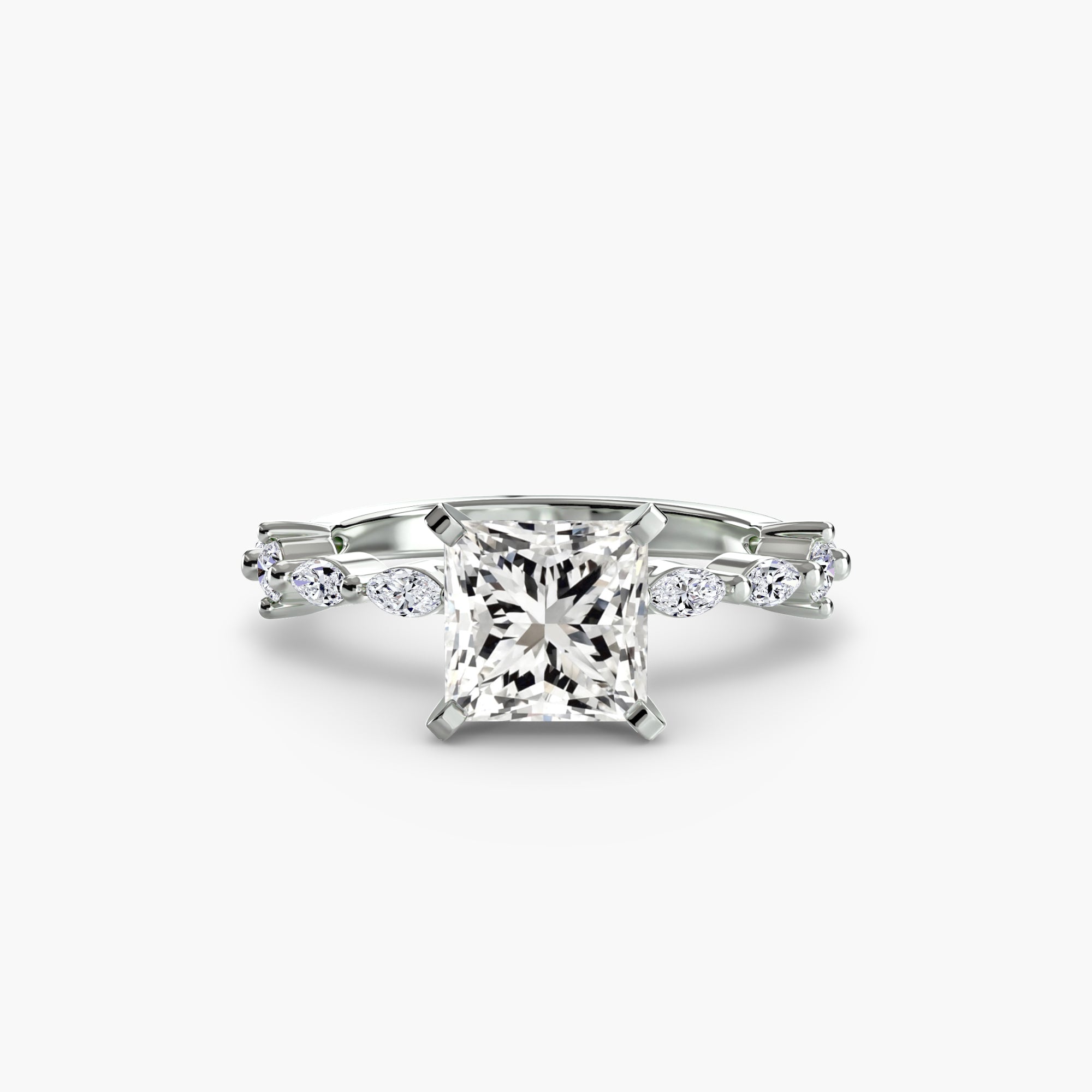 Inel de logodna Solitaire with Eternity Pavé I