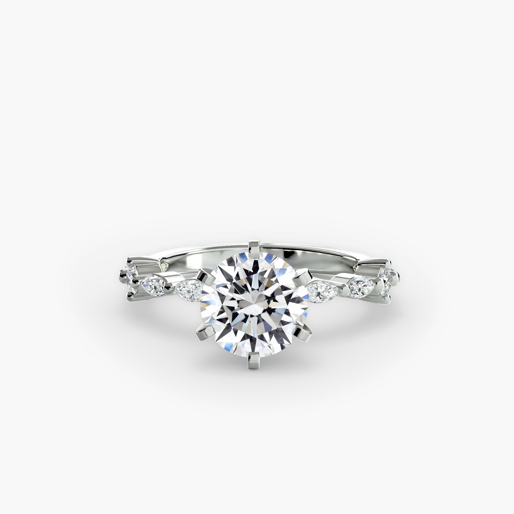 Inel de logodna Solitaire with Eternity Pavé I